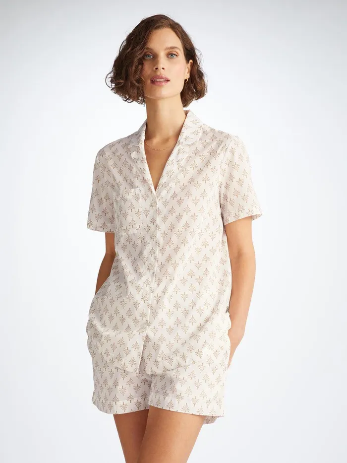 Derek Rose Short Pajamas Nelson 101 Cotton Batiste White Women Cotton Pajamas Derek Rose Short Pajamas Nelson 101 Cotton Batiste White Women Cotton Pajamas