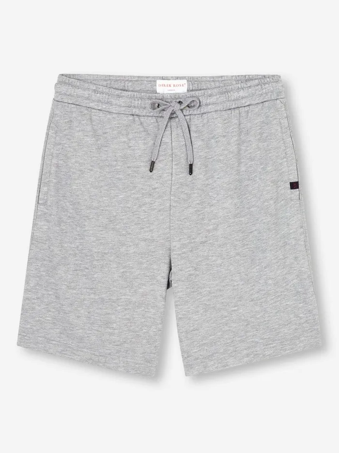 Derek Rose Sweat Shorts Quinn Cotton Modal Silver Men Casual Shorts