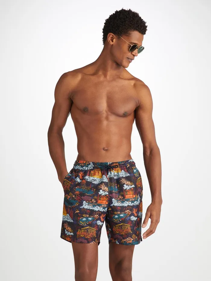 Derek Rose Swim Shorts Maui 66 Multi Men Classic Fit Swim Shorts