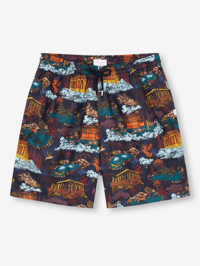 Derek Rose Swim Shorts Maui 66 Multi Men Classic Fit Swim Shorts