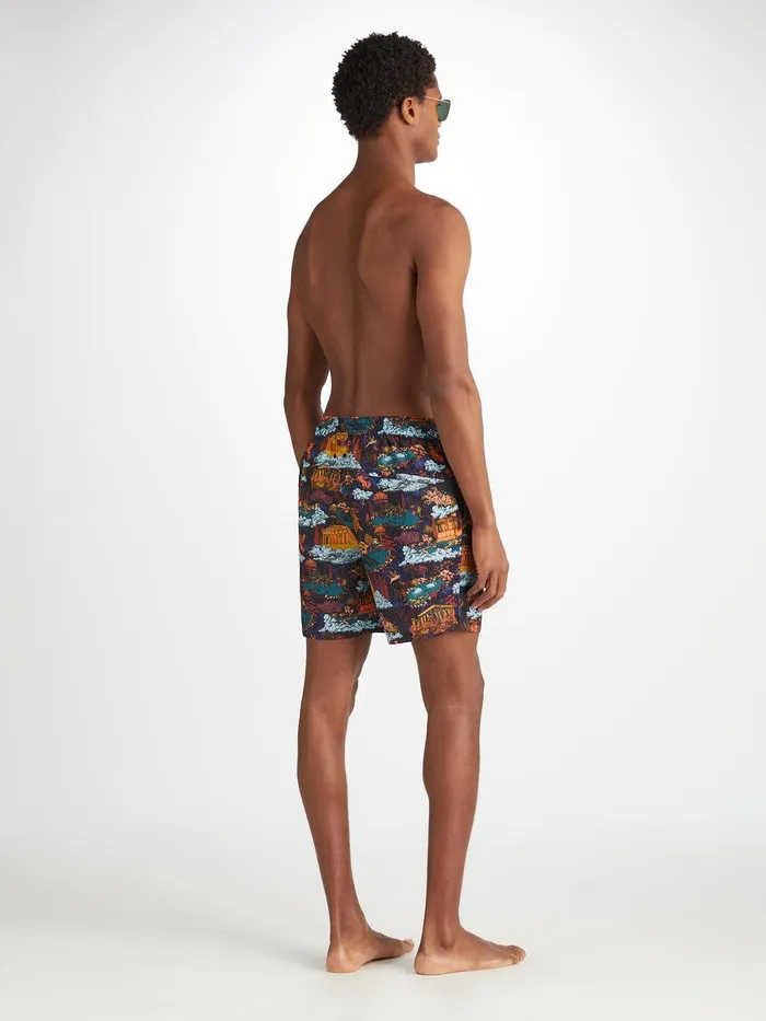 Derek Rose Swim Shorts Maui 66 Multi Men Classic Fit Swim Shorts