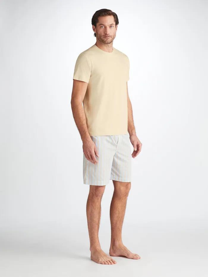 Derek Rose TShirt Basel Micro Modal Stretch Ecru Men Short Sleeve TShirts