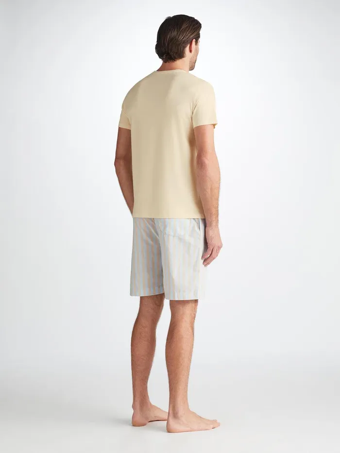 Derek Rose TShirt Basel Micro Modal Stretch Ecru Men Short Sleeve TShirts