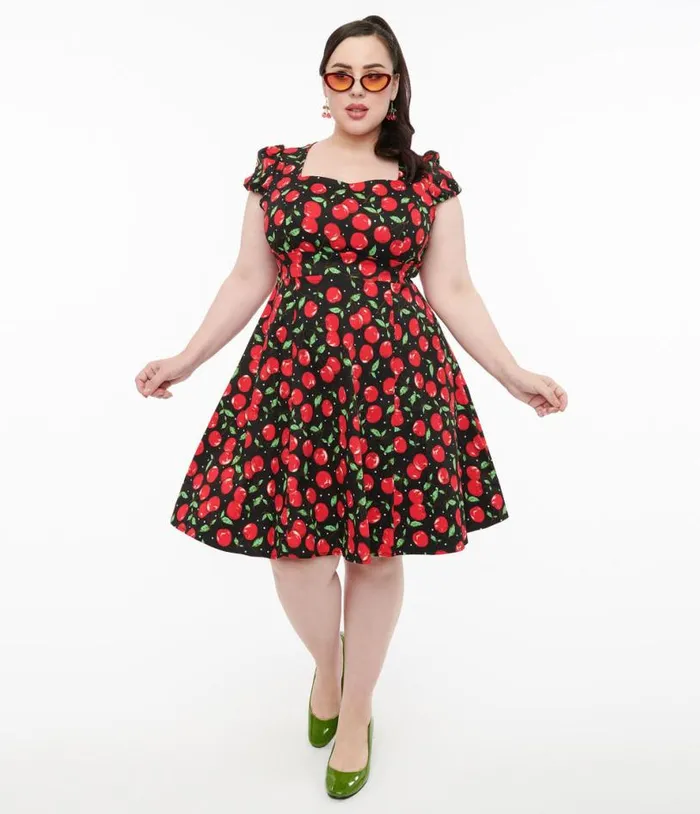 Dolly and Dotty 1950s Black Cherry Swing Dress Dresses Unique Vintage Pocket Dresses Dolly and Dotty 1950s Black Cherry Swing Dress Dresses Unique Vintage Pocket Dresses