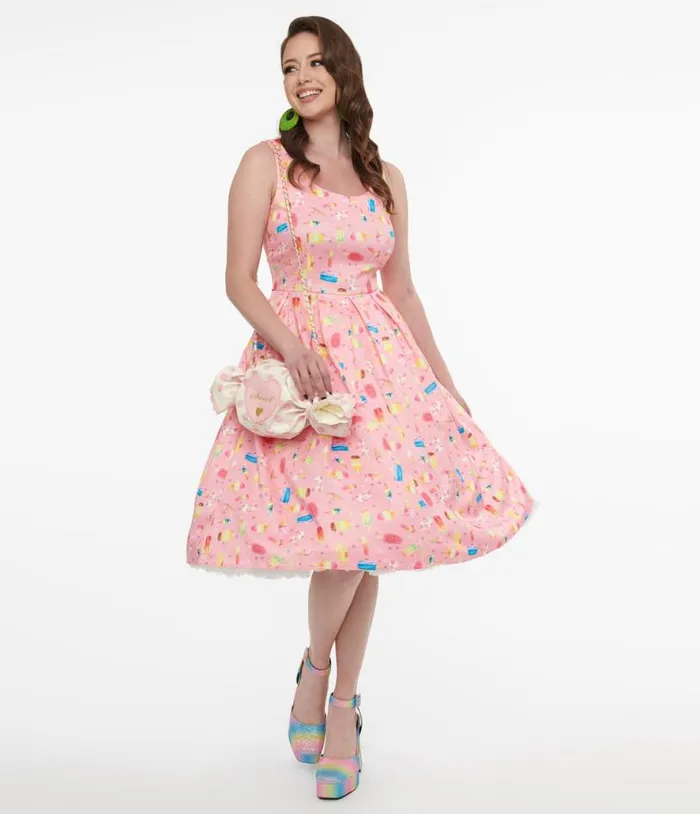 Dolly and Dotty 1950s Pink Ice Pop Amanda Swing Dress Dresses Unique Vintage Pocket Dresses Dolly and Dotty 1950s Pink Ice Pop Amanda Swing Dress Dresses Unique Vintage Pocket Dresses