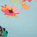 Dolly and Dotty Teal and Multicolor Floral Swing Dress Dresses Unique Vintage Swing