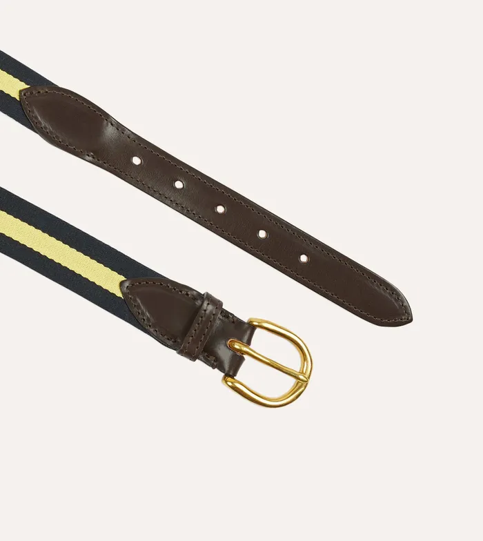 Drake039s Ald Striped Web Belt Men Belts