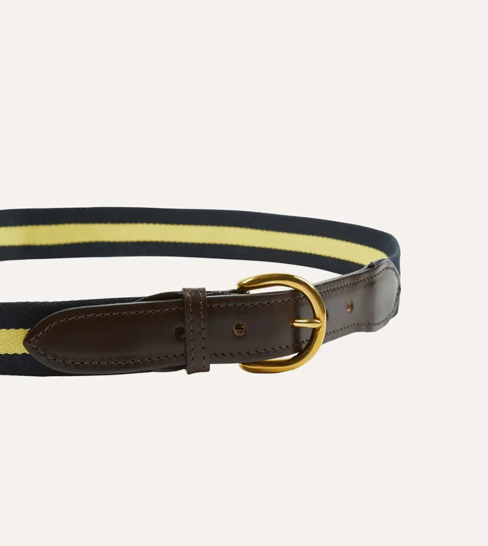 Drake039s Ald Striped Web Belt Men Belts