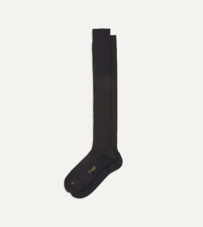 Drake039s Dark Navy Wool OverTheCalf Socks Men Boxer Shorts and Socks
