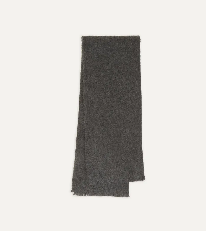 Drake039s Grey Cashmere Scarf Men Scarves