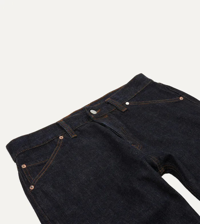 Drake039s Indigo Rinse 142oz Japanese Selvedge Denim Tailored Fit FivePocket Jeans Men Trousers