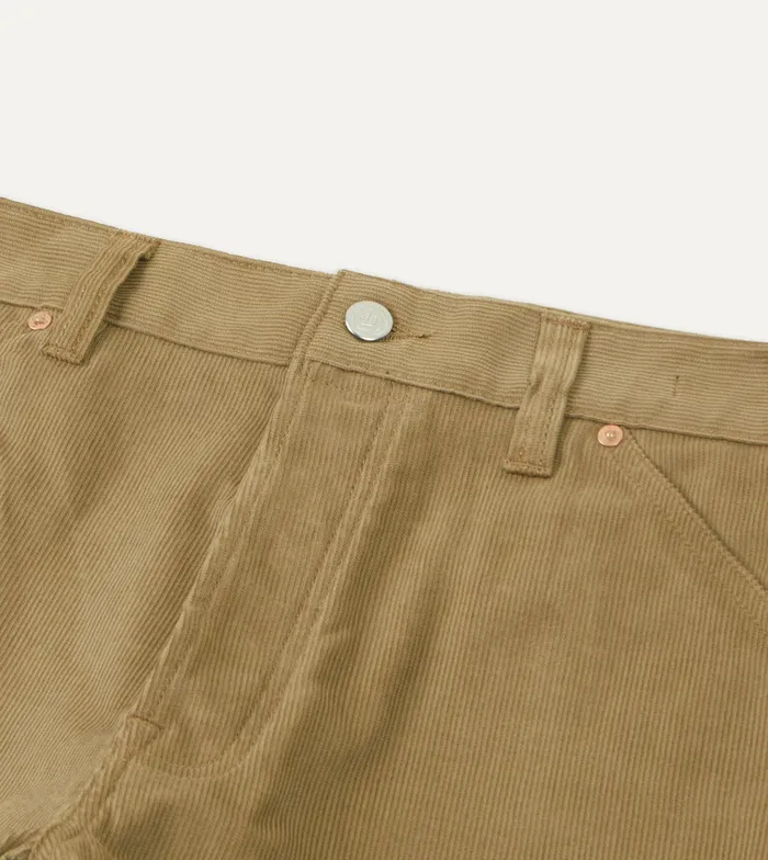 Drake039s Tobacco Japanese Selvedge Needlecord FivePocket Trousers Men Trousers