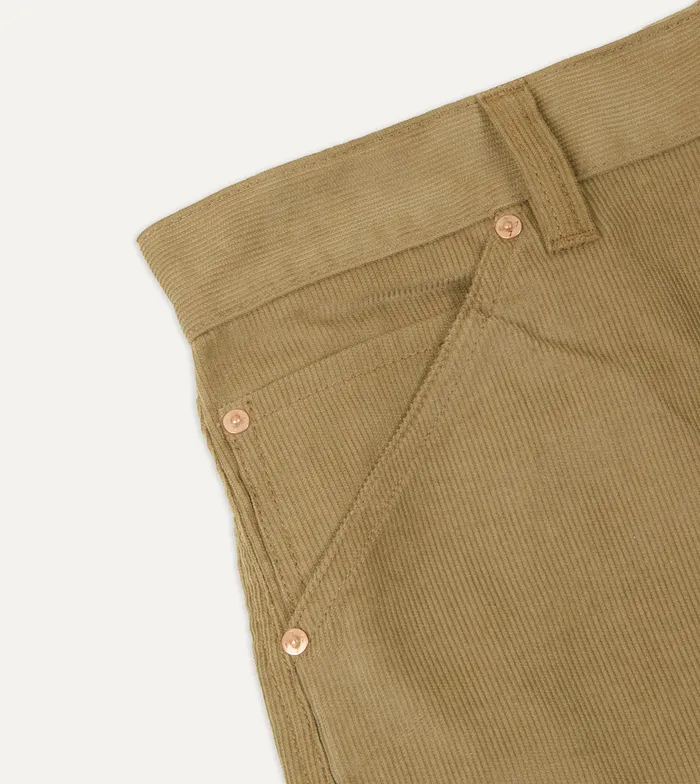 Drake039s Tobacco Japanese Selvedge Needlecord FivePocket Trousers Men Trousers