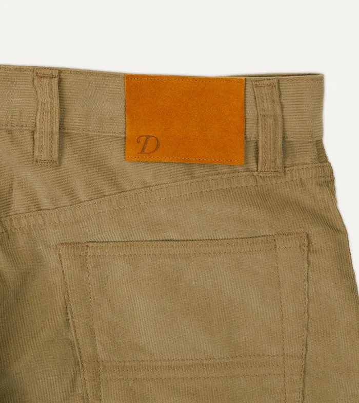 Drake039s Tobacco Japanese Selvedge Needlecord FivePocket Trousers Men Trousers