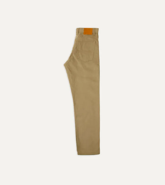 Drake039s Tobacco Japanese Selvedge Needlecord FivePocket Trousers Men Trousers