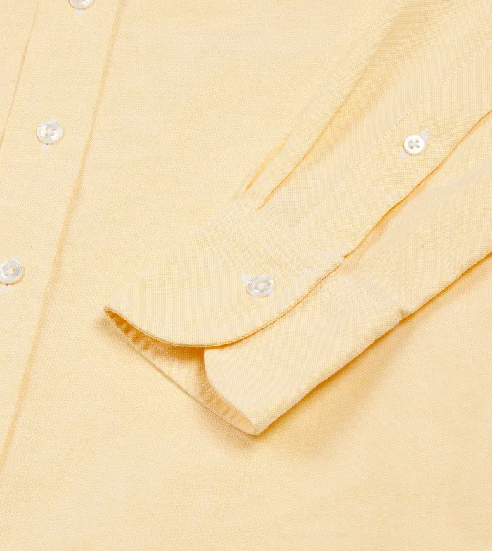 Drake039s Yellow Cotton Oxford Cloth ButtonDown Shirt Men Formal Shirts