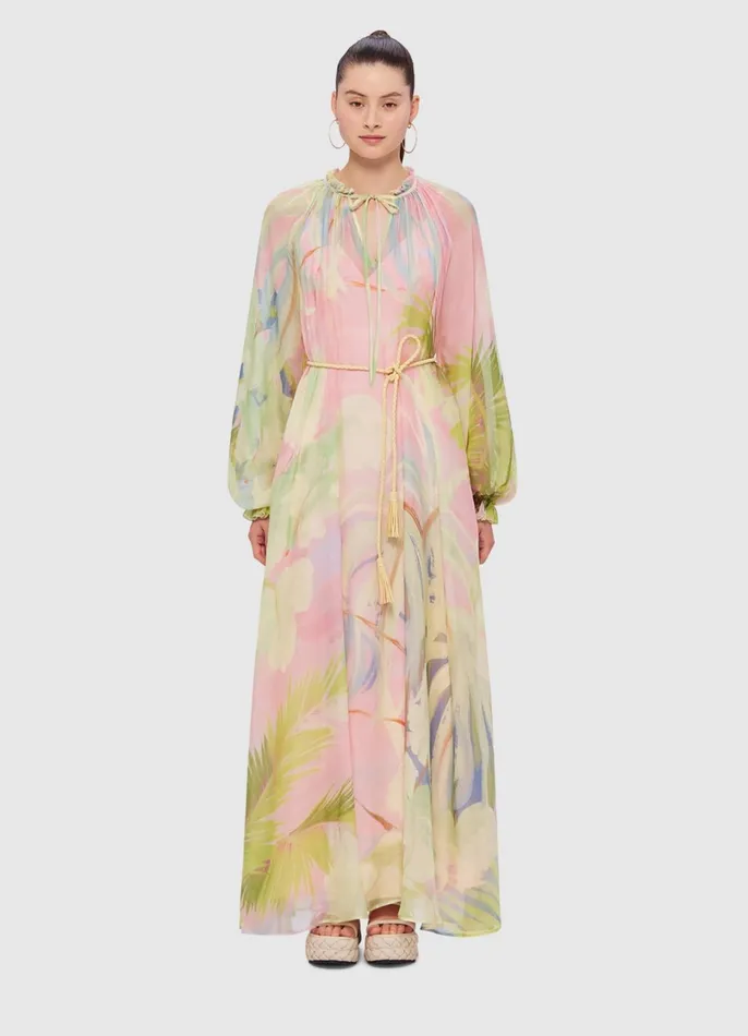 Dresses and Jumpsuits Women LEO LIN Alana Kaftan Maxi 8211 Dreamscape Print