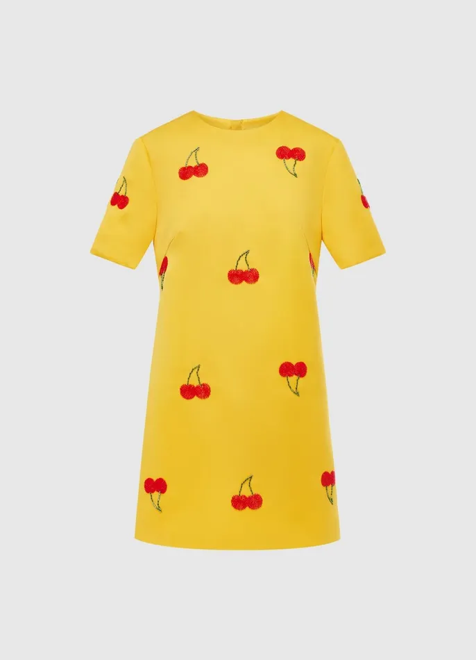 Dresses and Jumpsuits Women LEO LIN Alexa Embellished TShirt Mini Dress 8211 Cherry Beading Dresses and Jumpsuits Women LEO LIN Alexa Embellished TShirt Mini Dress 8211 Cherry Beading