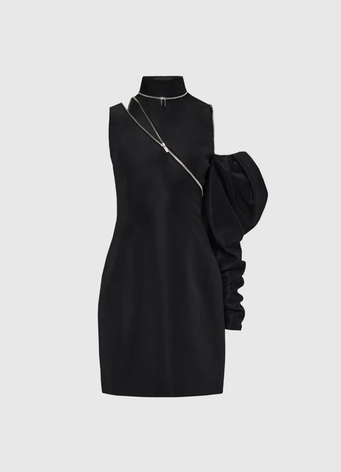 Dresses and Jumpsuits Women LEO LIN Beau One Shoulder Mini Dress 8211 Ebony