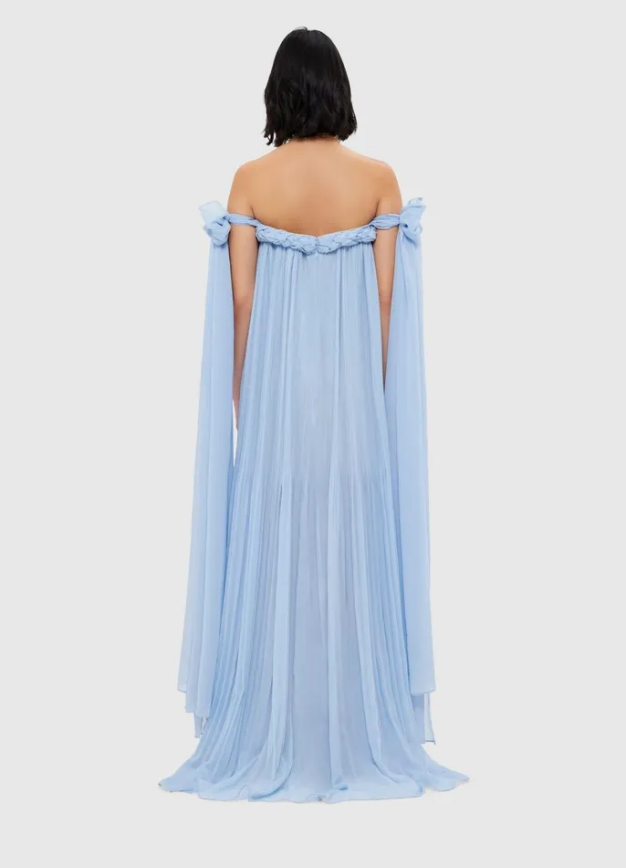 Dresses and Jumpsuits Women LEO LIN Camilla Draped Floor Length Dress 8211 Sky Blue