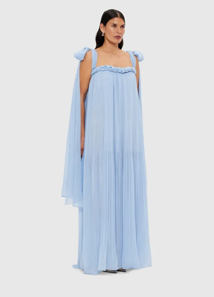 Dresses and Jumpsuits Women LEO LIN Camilla Draped Floor Length Dress 8211 Sky Blue