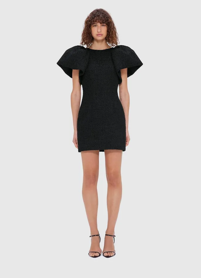 Dresses and Jumpsuits Women LEO LIN Dana Tweed Mini Dress 8211 Ebony