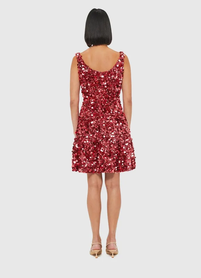 Dresses and Jumpsuits Women LEO LIN Elaine Sequin Mini Dress 8211 Mulberry