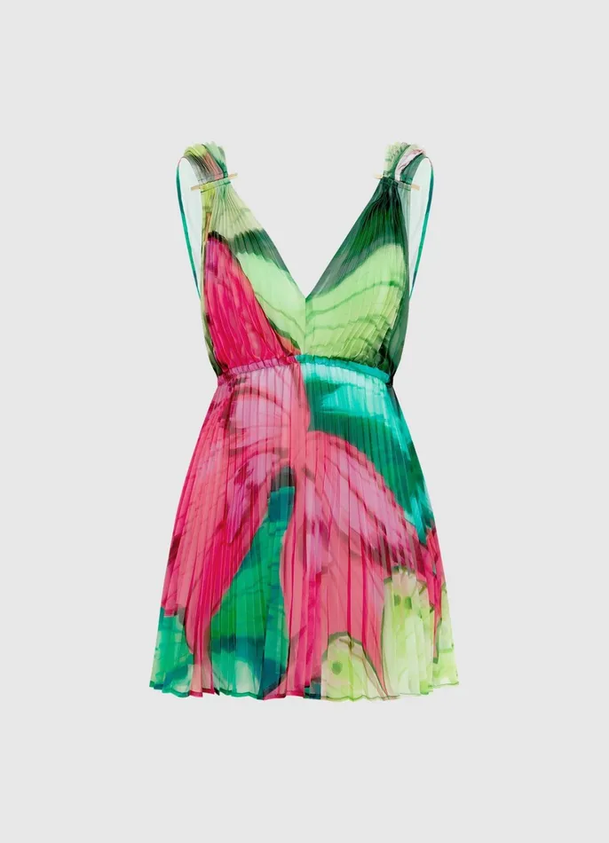 Dresses and Jumpsuits Women LEO LIN Eliana Mini Dress 8211 Papillon Print In Green Dresses and Jumpsuits Women LEO LIN Eliana Mini Dress 8211 Papillon Print In Green