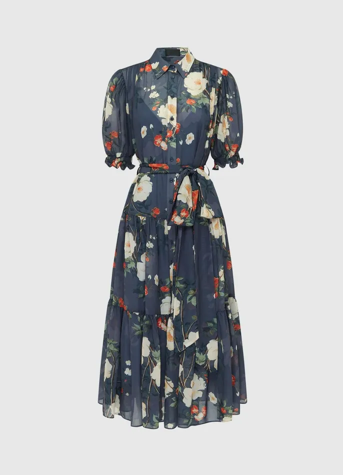 Dresses and Jumpsuits Women LEO LIN Ellie Bishop Sleeve Midi Dress 8211 Pear Blossom Print Dresses and Jumpsuits Women LEO LIN Ellie Bishop Sleeve Midi Dress 8211 Pear Blossom Print