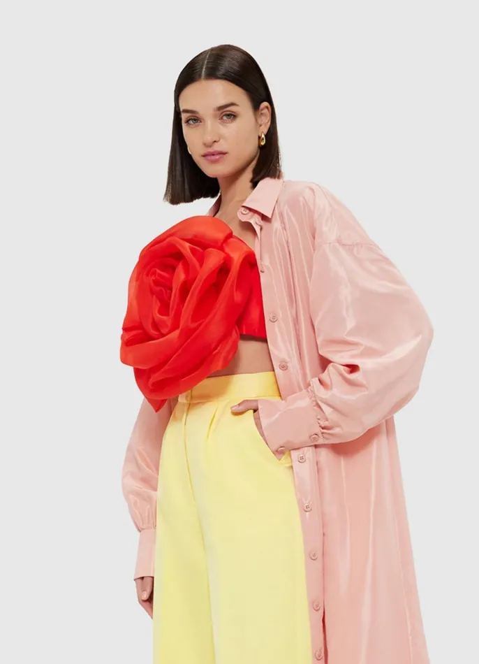 Dresses and Jumpsuits Women LEO LIN Madeline Coat Dress 8211 Light Rose