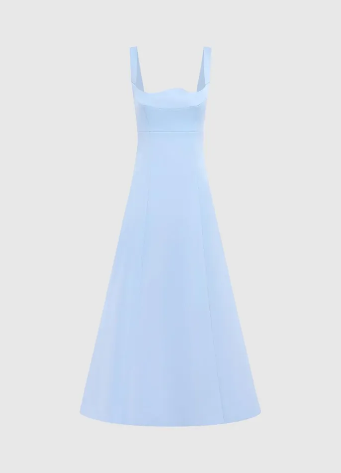 Dresses and Jumpsuits Women LEO LIN Odette Midi Dress 8211 Sky Blue