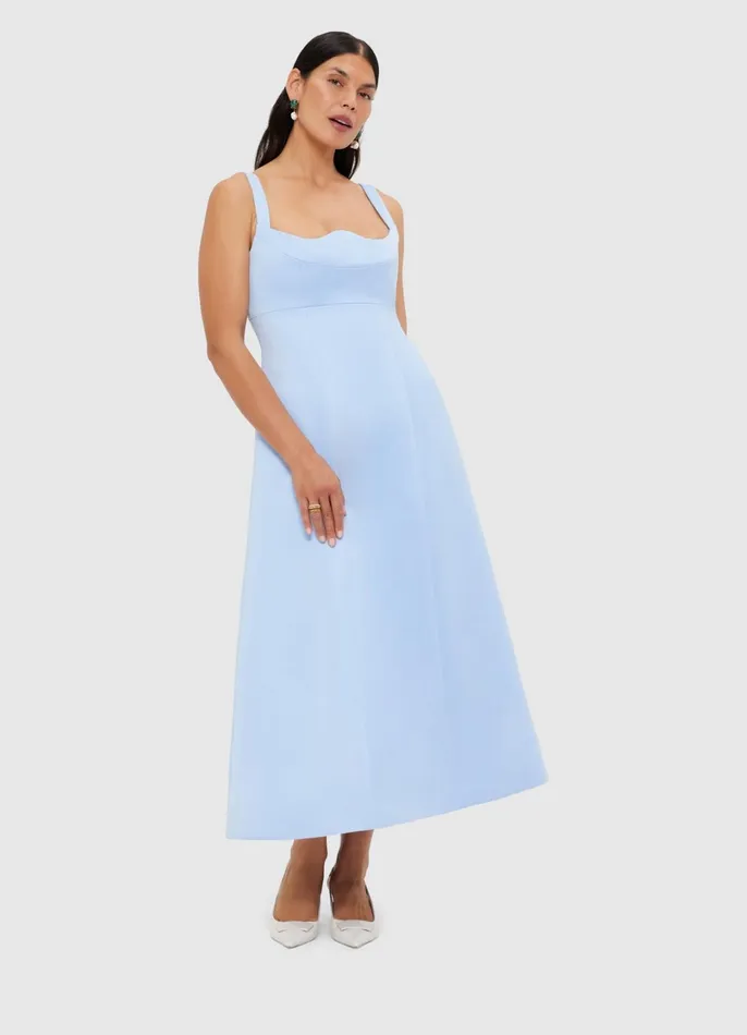 Dresses and Jumpsuits Women LEO LIN Odette Midi Dress 8211 Sky Blue