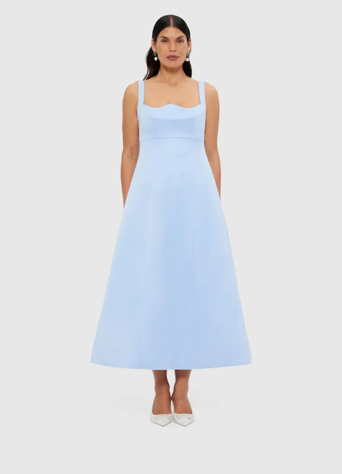 Dresses and Jumpsuits Women LEO LIN Odette Midi Dress 8211 Sky Blue