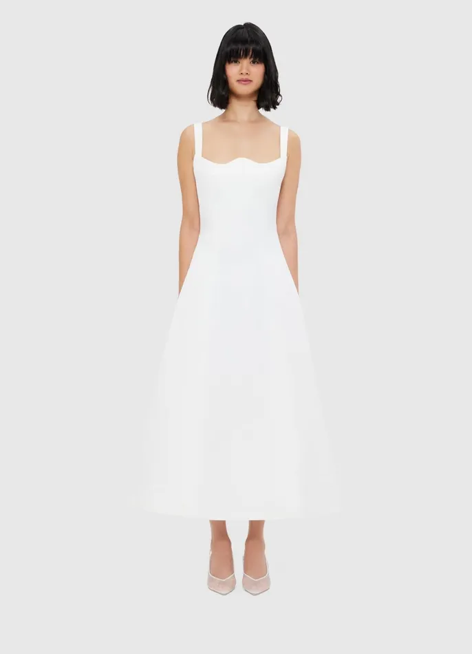 Dresses and Jumpsuits Women LEO LIN Odette Midi Dress 8211 Snow