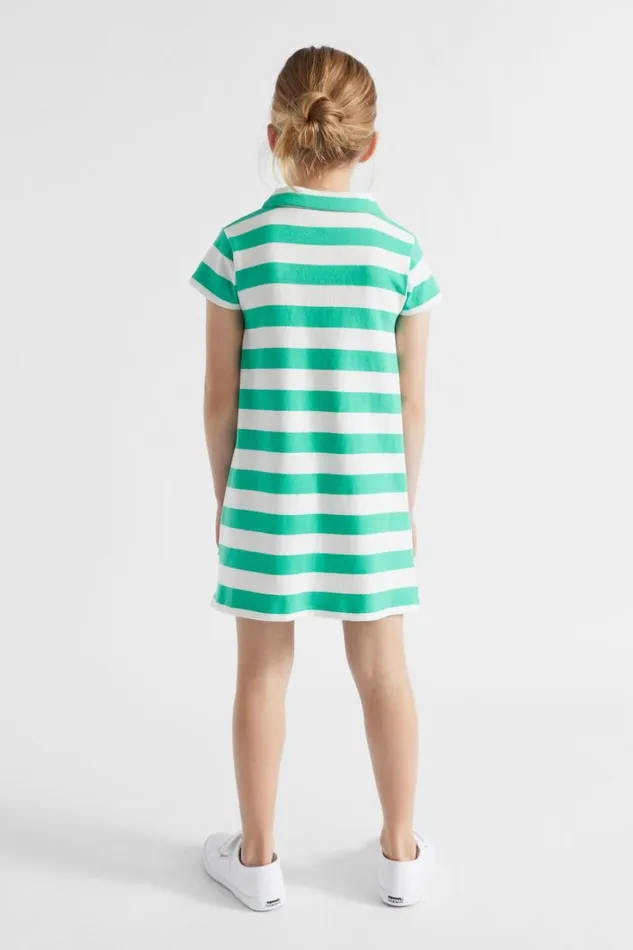 Dresses Girl Seed Heritage Core Rugby Dress Jade Green Stripe