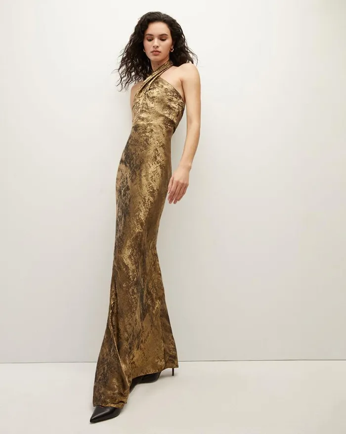 Dresses Shop Veronica Beard Alberta Lam Dress Brass