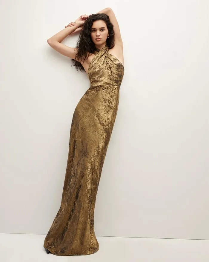 Dresses Shop Veronica Beard Alberta Lam Dress Brass