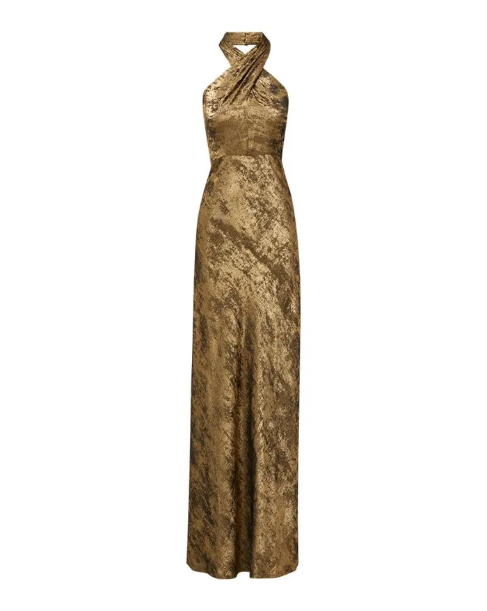Dresses Shop Veronica Beard Alberta Lam Dress Brass