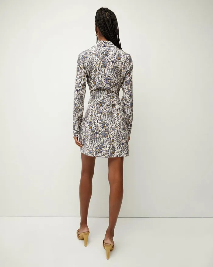 Dresses Shop Veronica Beard Lavella Floral Wrap Dress Ecru Multi