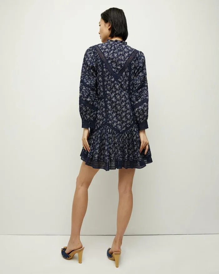 Dresses Shop Veronica Beard Nayari CottonVoile Dress Marineoffwhite