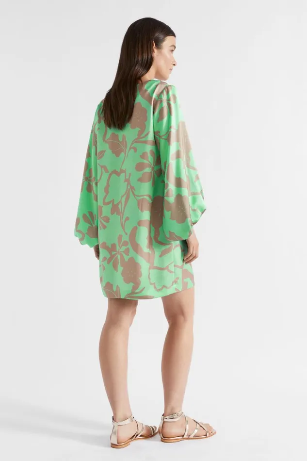 Dresses Woman Seed Heritage Satin Floral Mini Dress Key Lime Floral