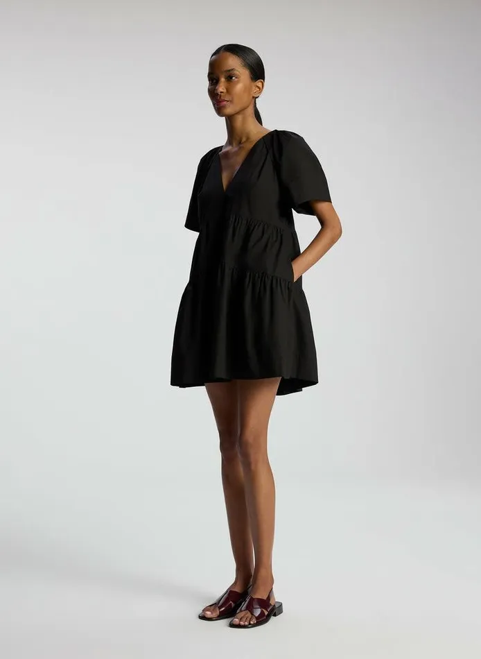 Dresses Women ALC Camila Cotton Mini Dress Black Dresses Women ALC Camila Cotton Mini Dress Black
