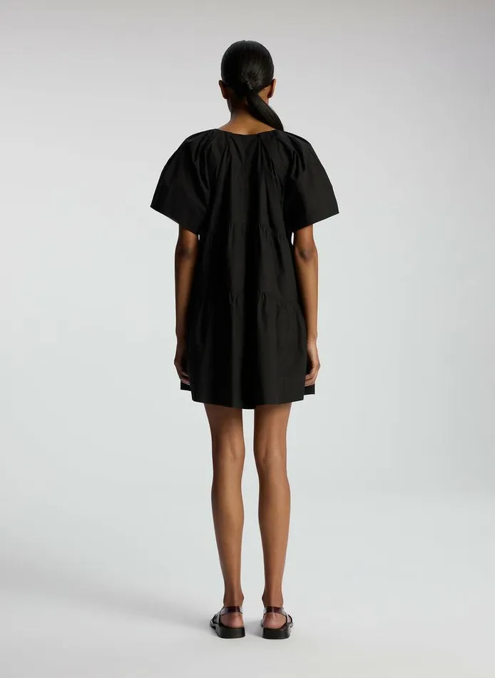 Dresses Women ALC Camila Cotton Mini Dress Black Dresses Women ALC Camila Cotton Mini Dress Black