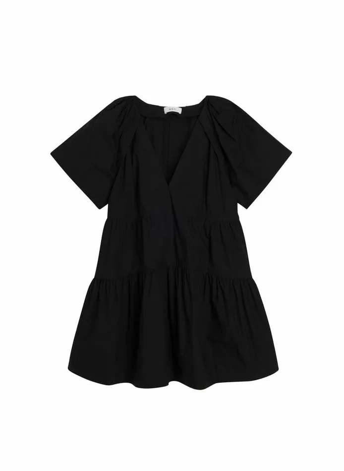 Dresses Women ALC Camila Cotton Mini Dress Black Dresses Women ALC Camila Cotton Mini Dress Black
