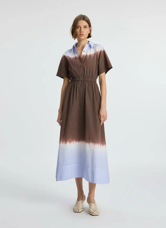 Dresses Women ALC Demi Dip Dye Shirtdress Fudgesky Blue Dresses Women ALC Demi Dip Dye Shirtdress Fudgesky Blue