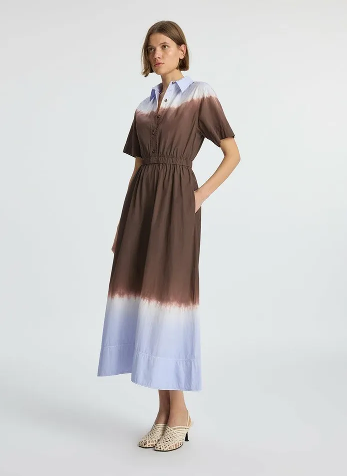 Dresses Women ALC Demi Dip Dye Shirtdress Fudgesky Blue Dresses Women ALC Demi Dip Dye Shirtdress Fudgesky Blue