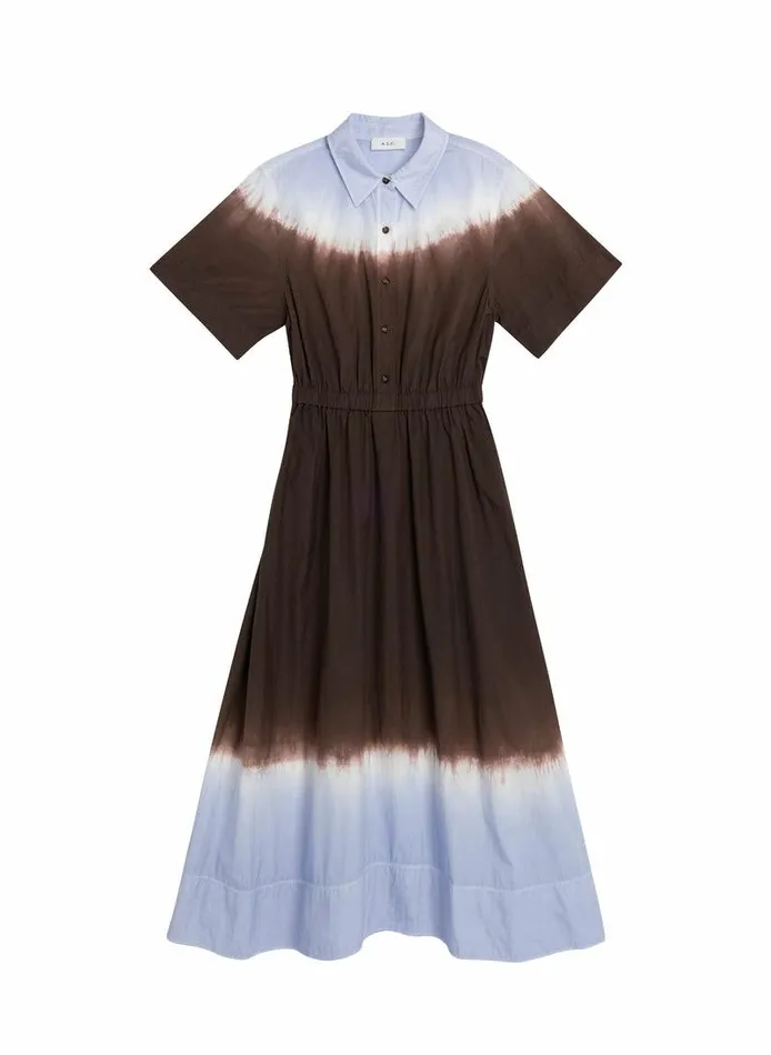 Dresses Women ALC Demi Dip Dye Shirtdress Fudgesky Blue Dresses Women ALC Demi Dip Dye Shirtdress Fudgesky Blue