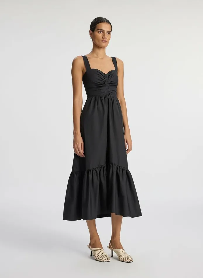 Dresses Women ALC Lilah II Cotton Midi Dress Black Dresses Women ALC Lilah II Cotton Midi Dress Black