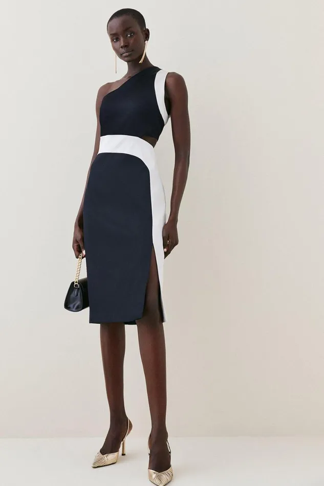 Dresses Women Karen Millen Italian Structured Satin Tailored Asymmetric Pencil Midi Dress Multi Dresses Women Karen Millen Italian Structured Satin Tailored Asymmetric Pencil Midi Dress Multi