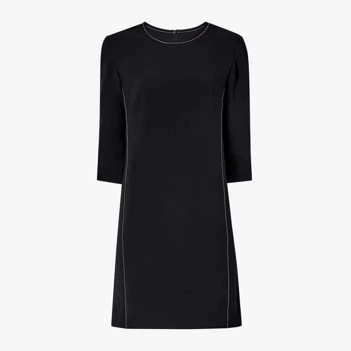Dresses Women The Lancia Travel Dress 8211 Everyday Crepe with Topstitch Black With Topstitch M M LaFleur